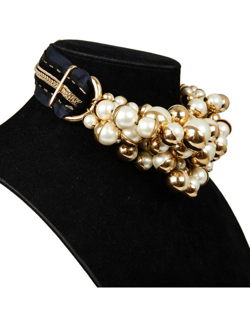 Collier CHRISTIAN DIOR multirangs perles