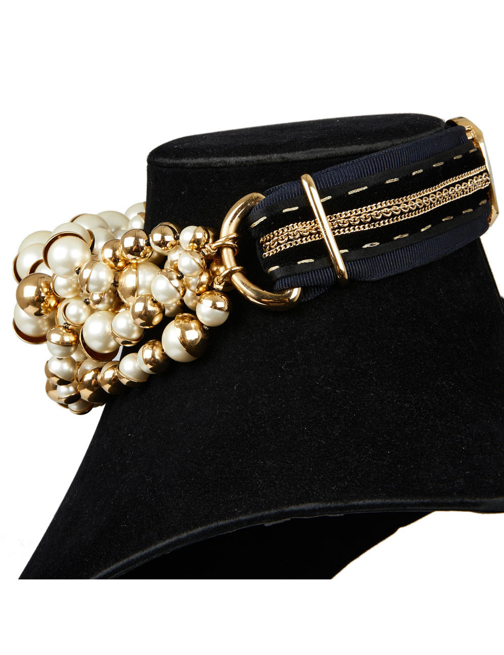 Collier CHRISTIAN DIOR multirangs perles