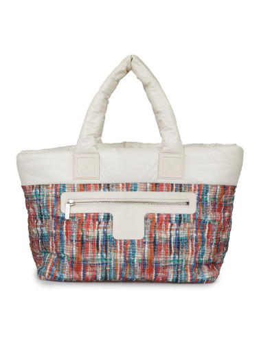 CHANEL Coccoon bag in tweed-like parachute canvas