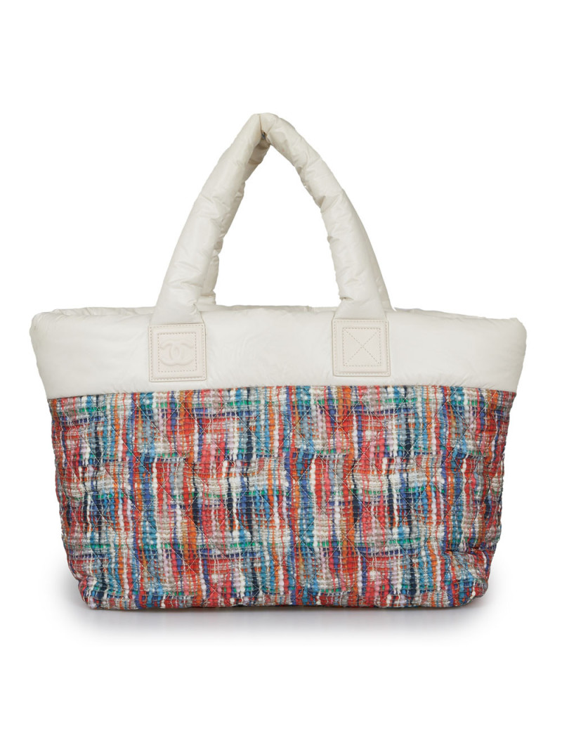 Sac Cocoon CHANEL tissu parachute façon tweed