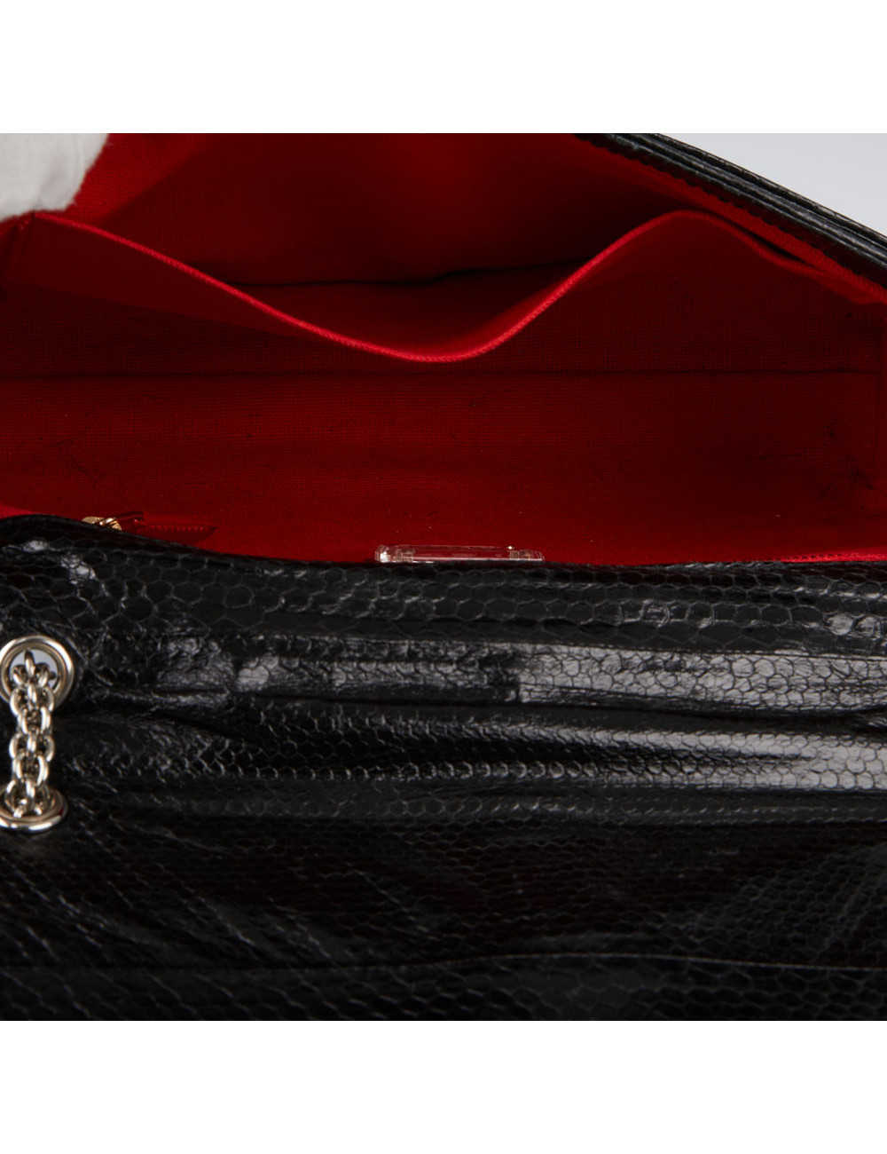 Sac à main LOUBOUTIN lezard noir