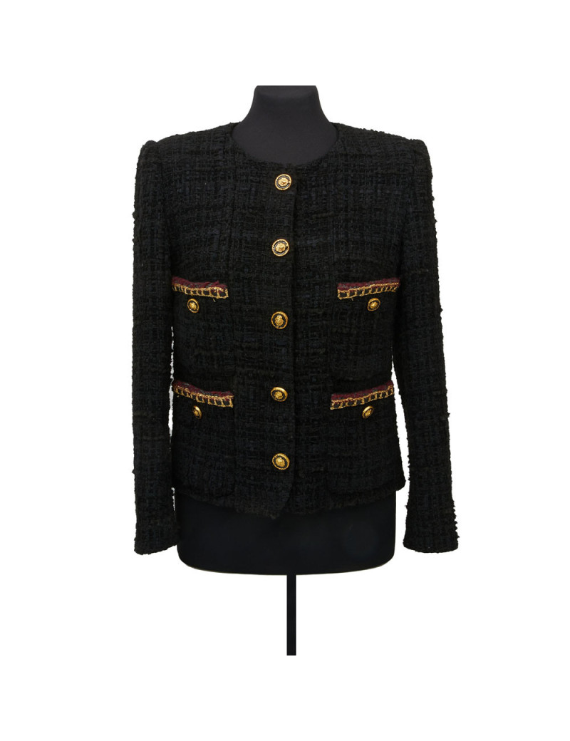 Veste CHANEL noire métier d'art 2020 Chateau des dames