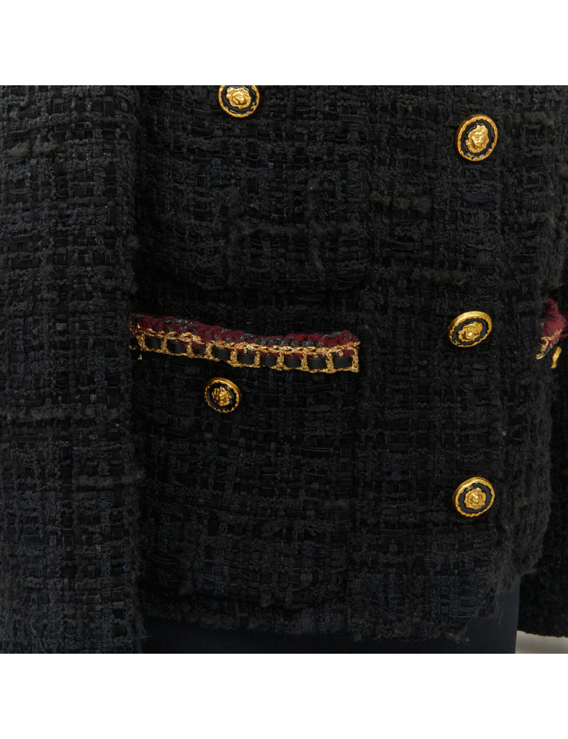 Veste CHANEL noire métier d'art 2020 Chateau des dames