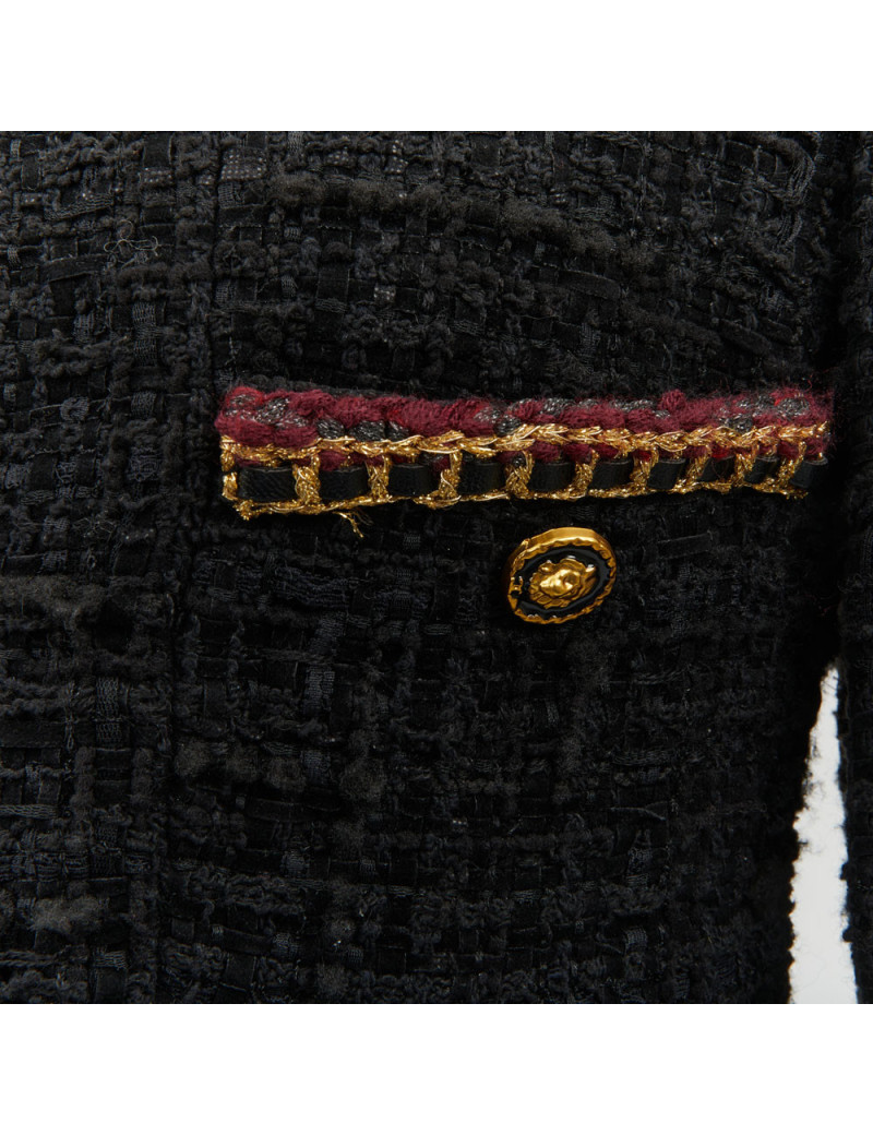 Veste CHANEL noire métier d'art 2020 Chateau des dames