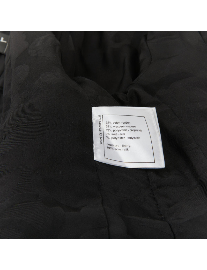 Veste CHANEL noire métier d'art 2020 Chateau des dames