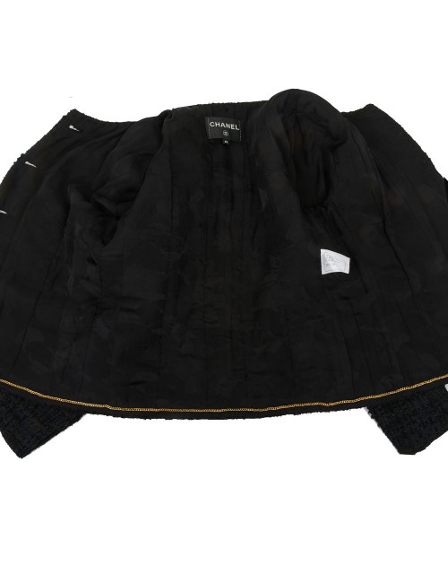 Veste CHANEL noire métier d'art 2020 Chateau des dames