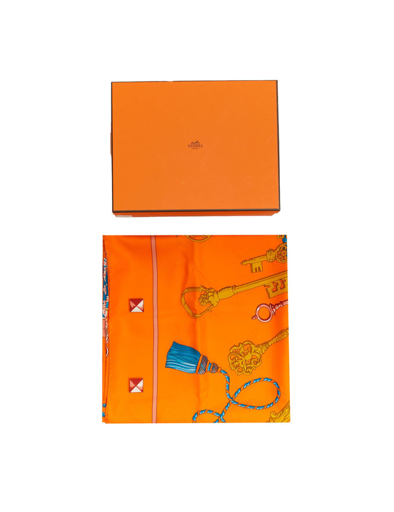 Grand foulard HERMES Les Clefs soie