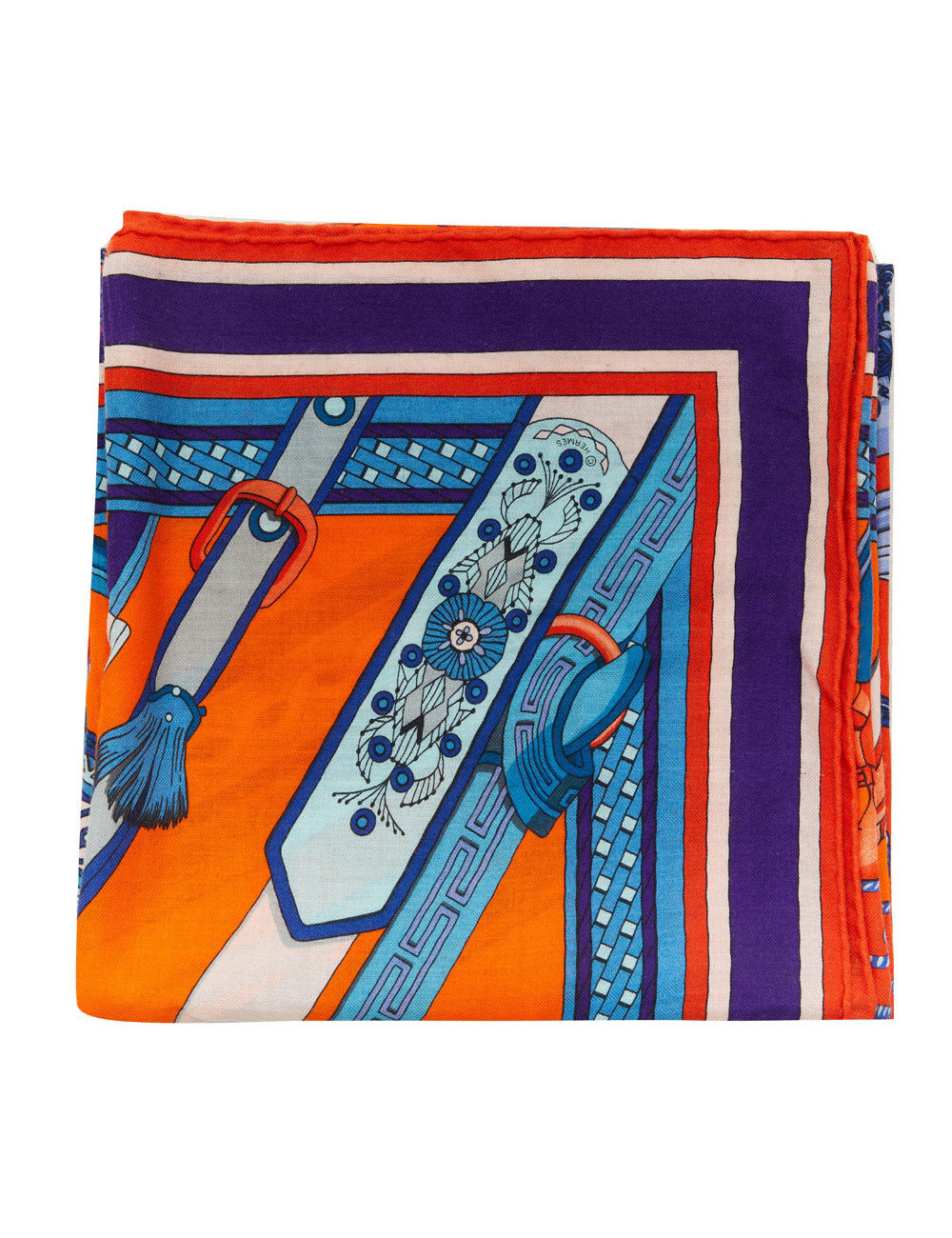 HERMES Duo d'Etriers cashmere and silk shawl