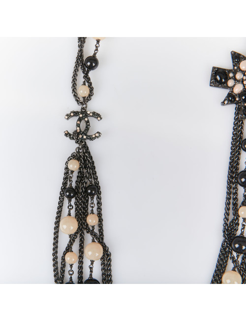 Sautoir CHANEL multirangs perles
