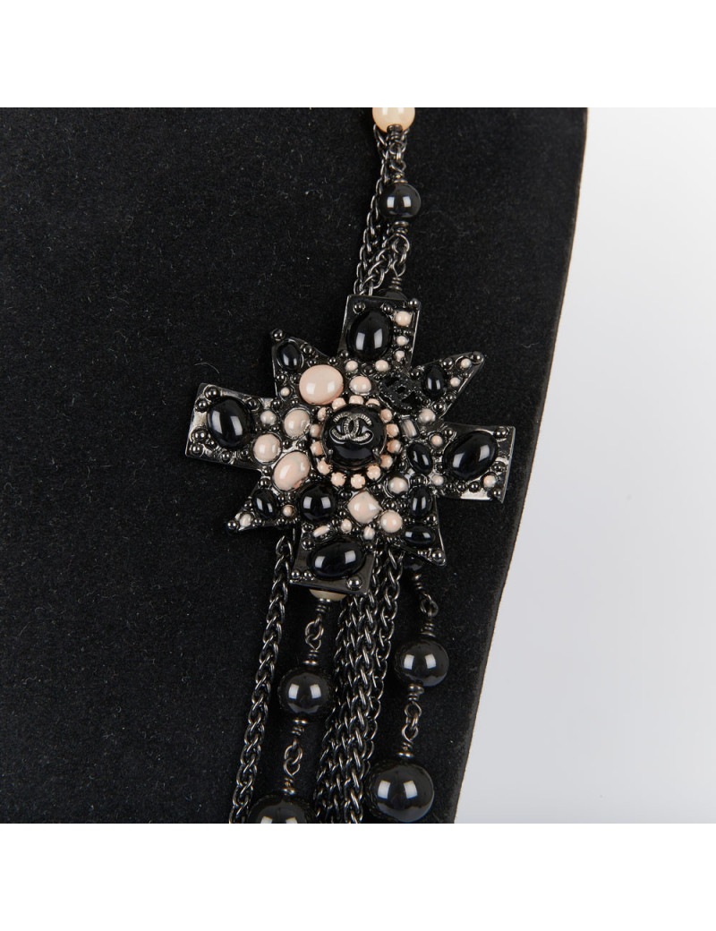 Sautoir CHANEL multirangs perles