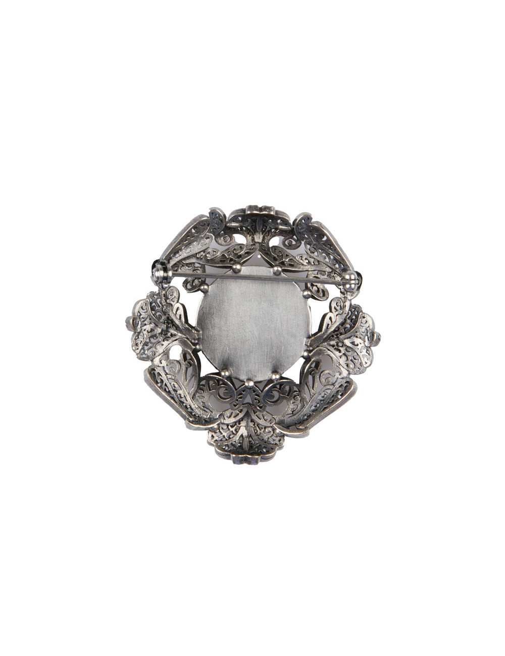 Broche CHANEL filigrane argent vieilli