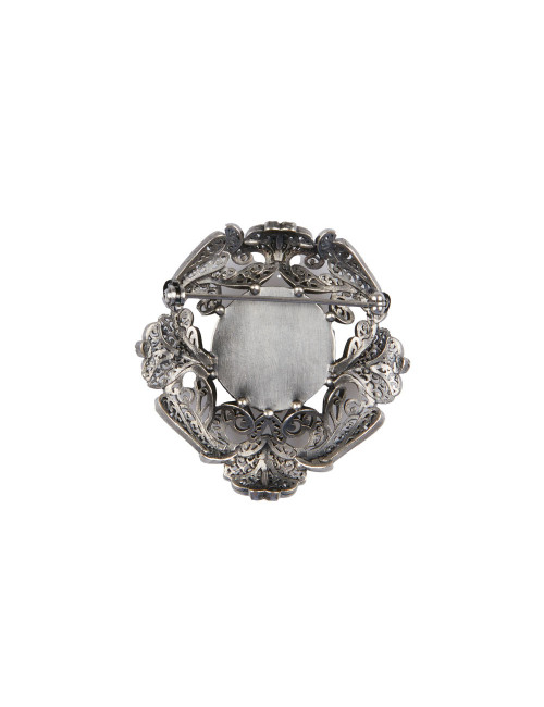 Broche CHANEL filigrane argent vieilli