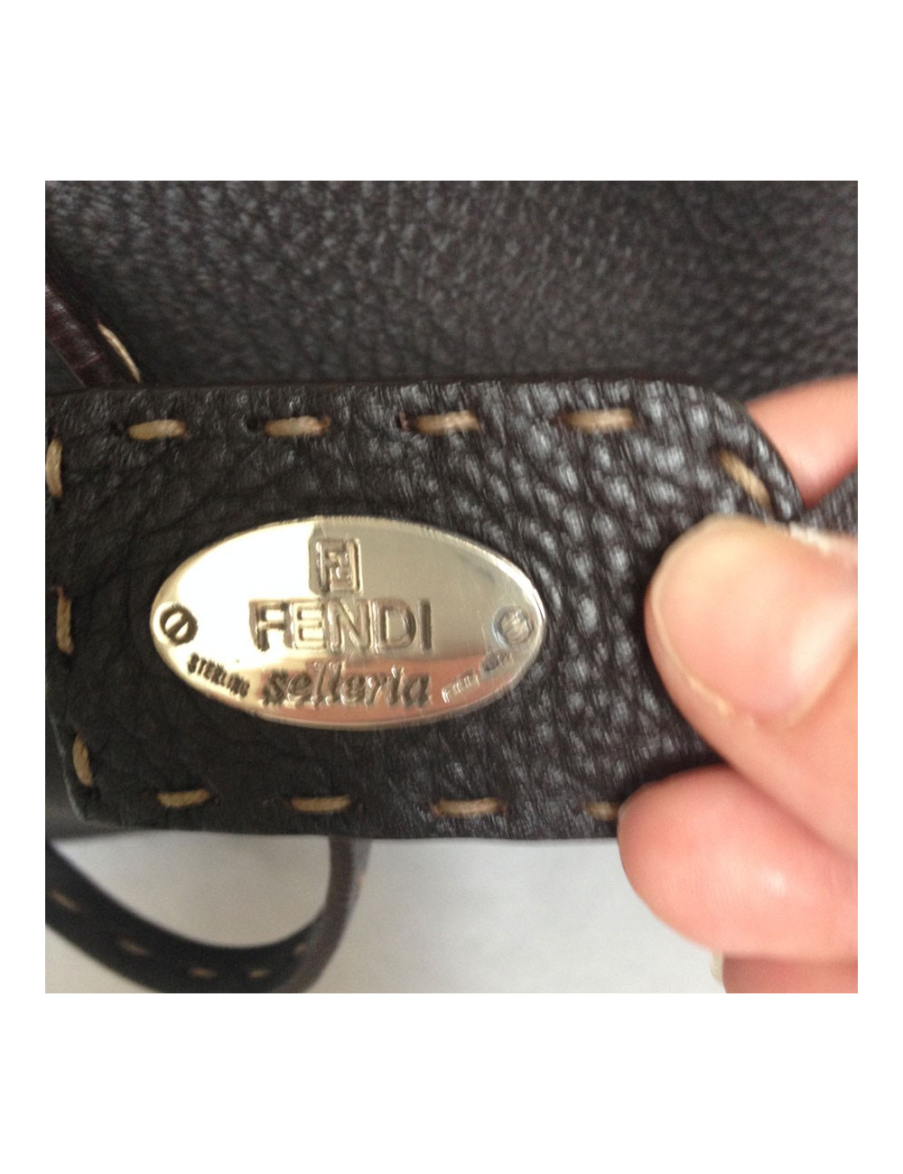 Sac cabas FENDI cuir marron 