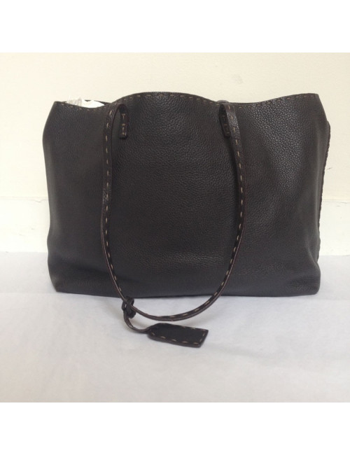 Sac cabas FENDI cuir marron 