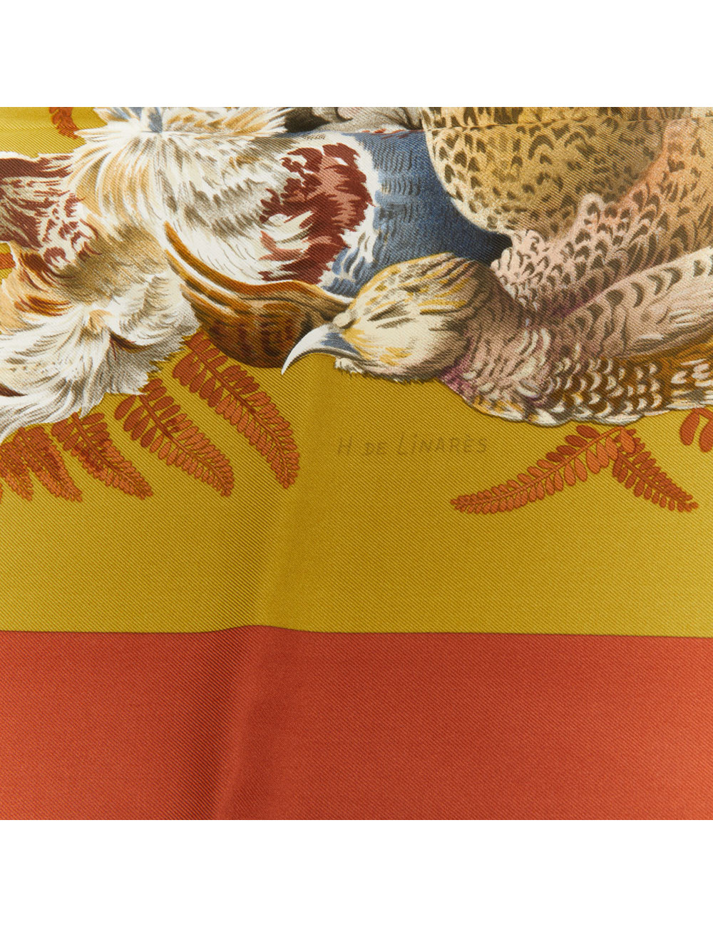 HERMES game-birds silk scarf