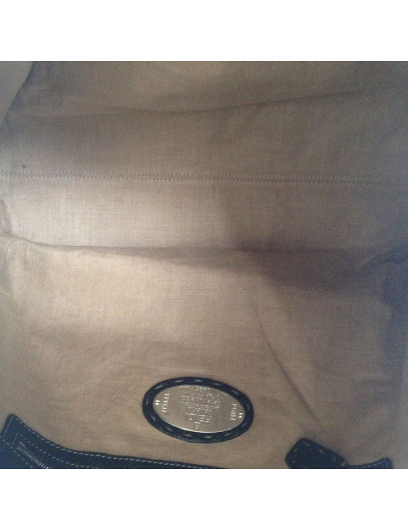 Sac cabas FENDI cuir marron 