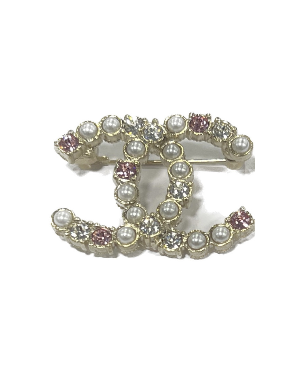 Broche CHANEL perles strass