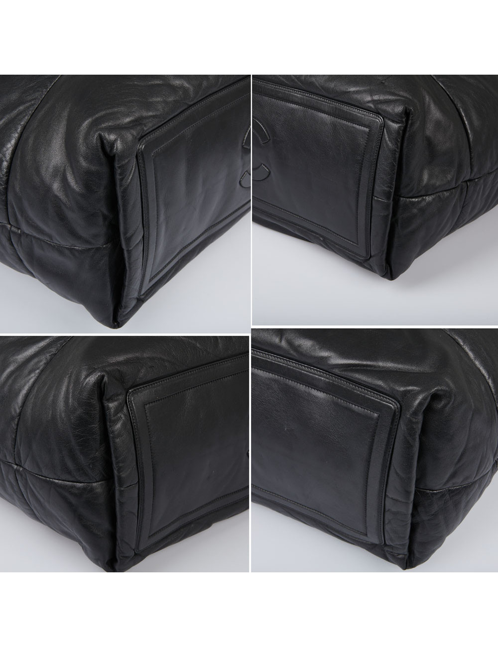 Sac Cocoon CHANEL cuir noir réversible bordeaux 