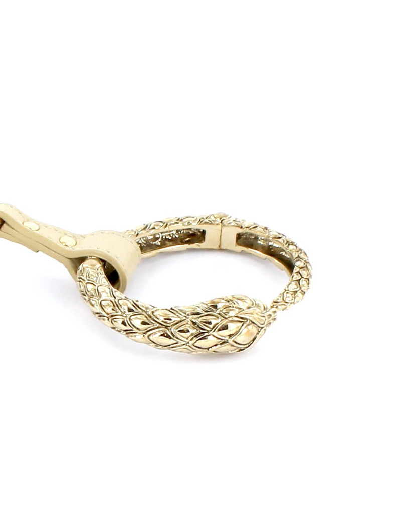 pochette bijou ROBERTO CAVALLI en python beige