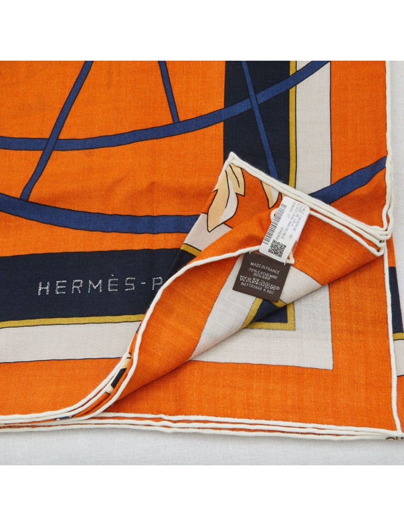 HERMES Coupé de Gala orange shawl
