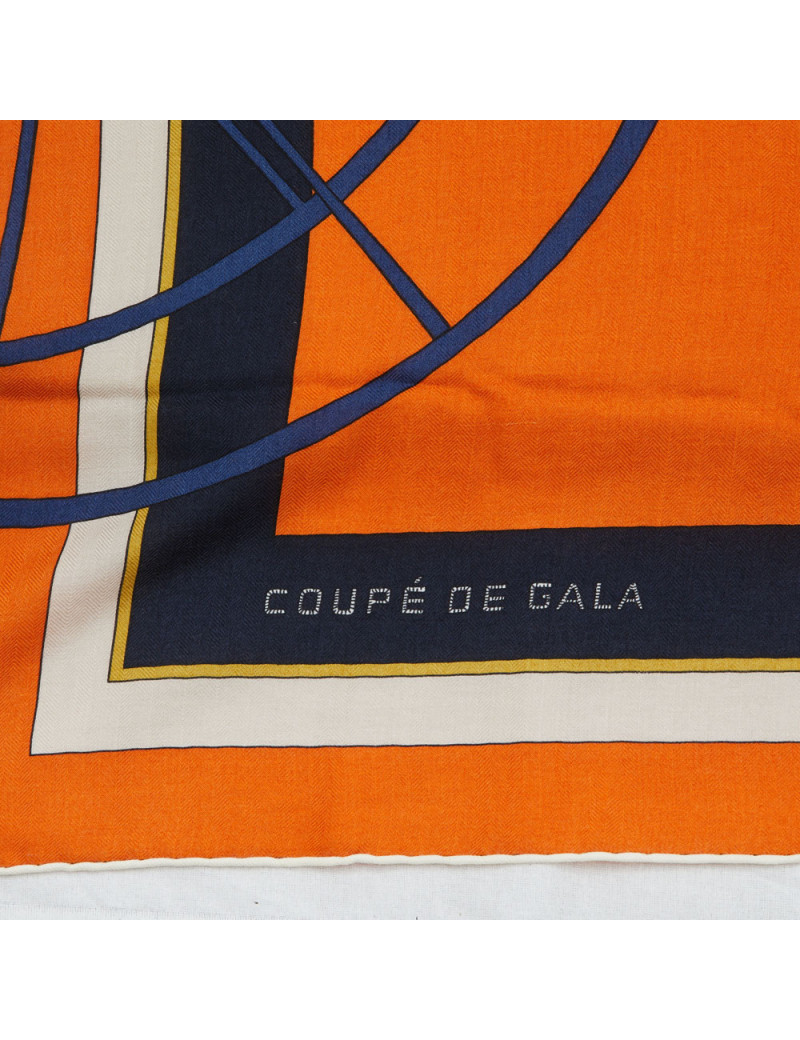 HERMES Coupé de Gala orange shawl
