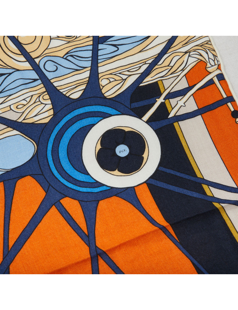 HERMES Coupé de Gala orange shawl