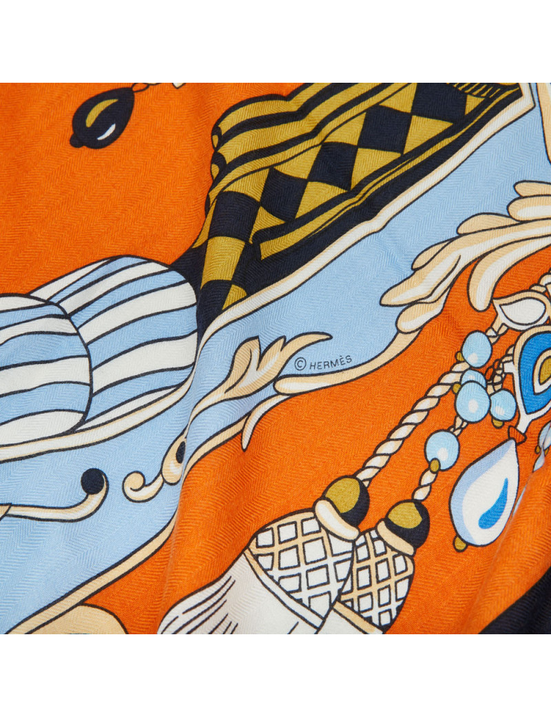 HERMES Coupé de Gala orange shawl