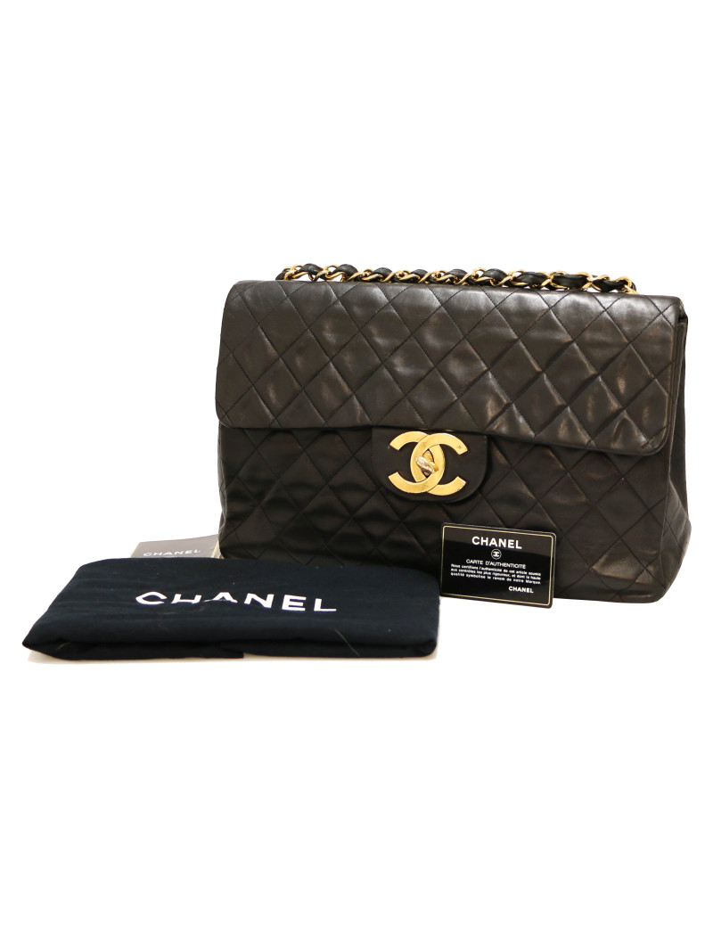 CHANEL Vintage black Maxi jumbo