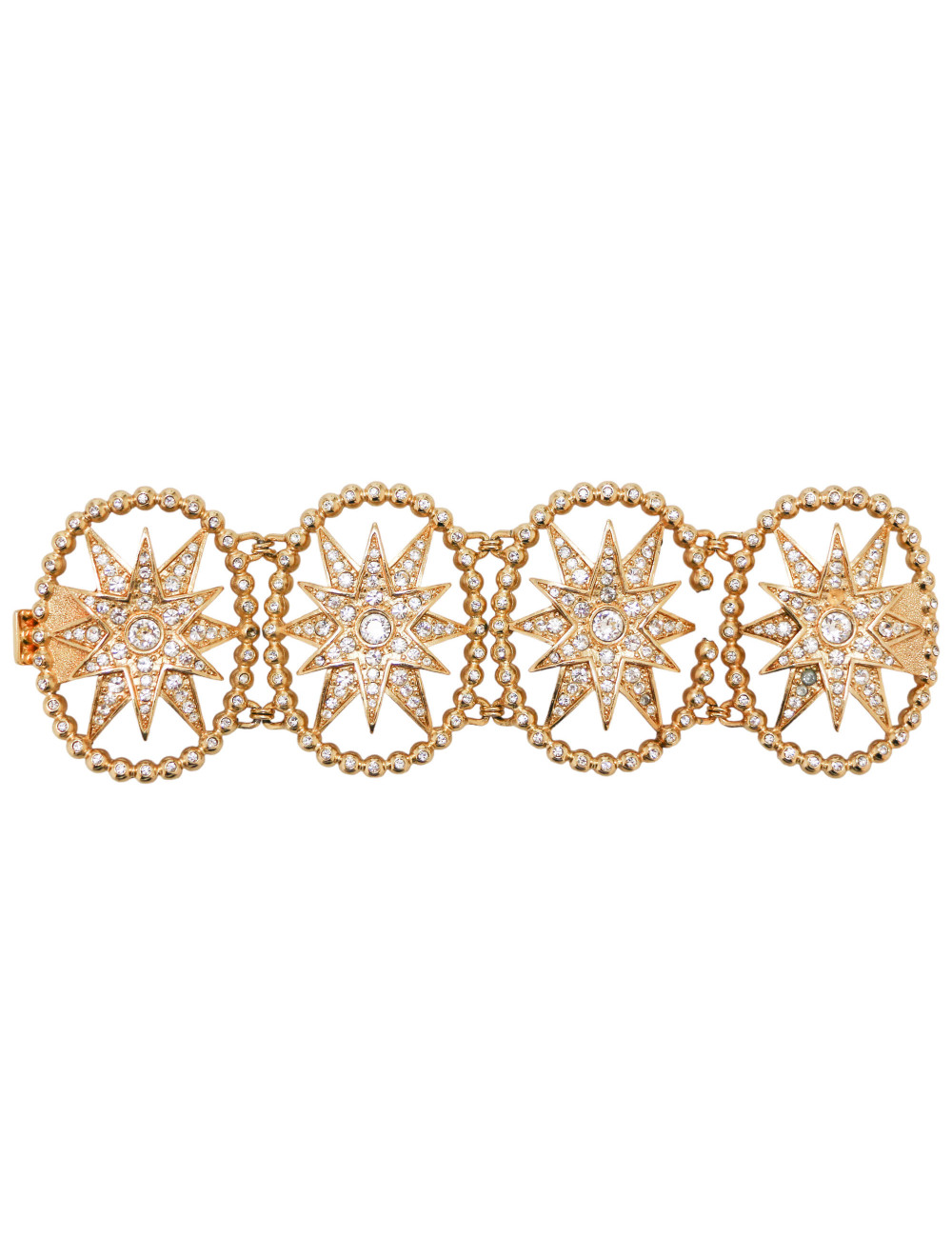 Bracelet Couture CHRISTIAN DIOR doré strass