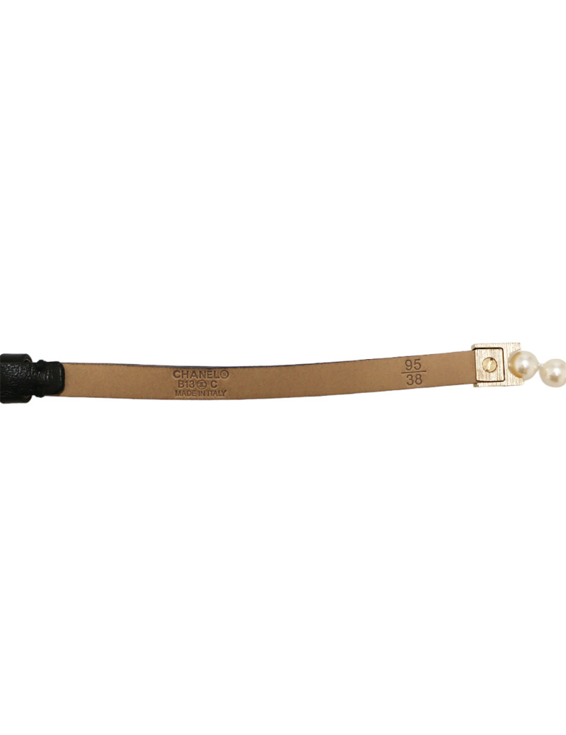 CHANEL multi-row pearly beads belt