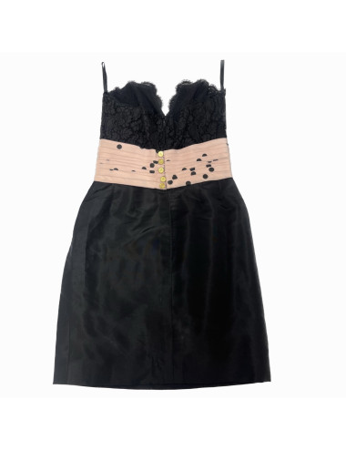 Robe CHANEL noire et rose Vintage 2
