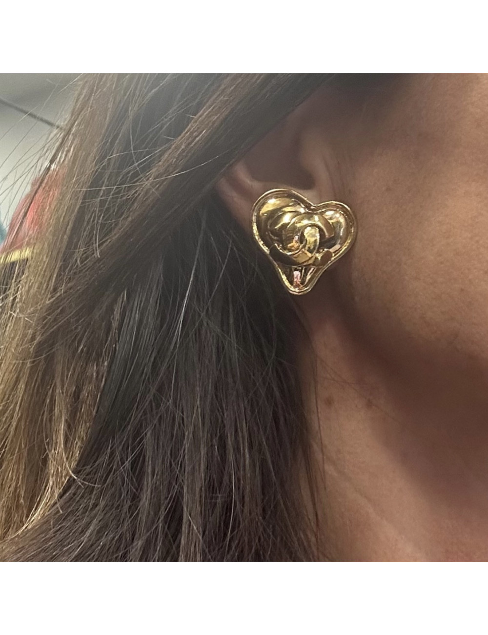 Clips coeur CHANEL vintage