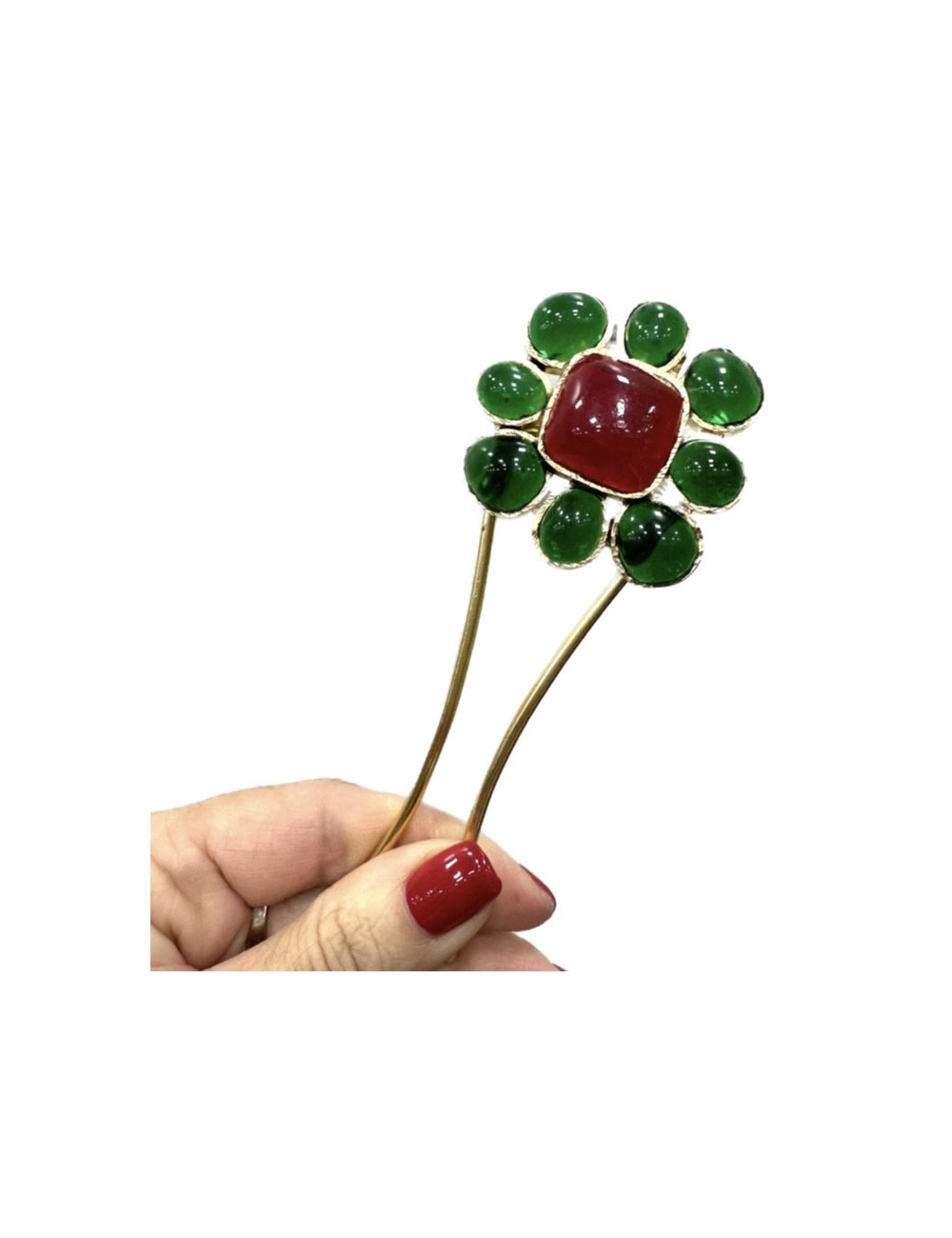 Bijou de cheveux MARGUERITE DE VALOIS pâte de verre