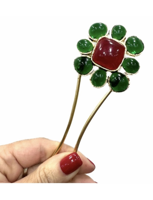 Bijou de cheveux MARGUERITE DE VALOIS pâte de verre