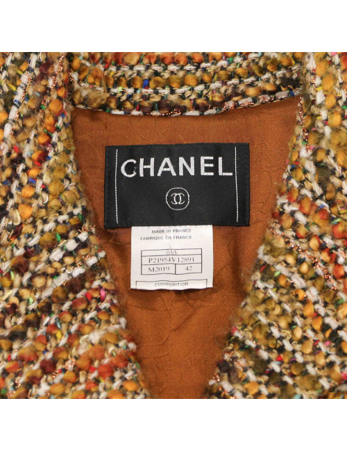 Veste T 42 CHANEL tweed fils d'or Aut 2003