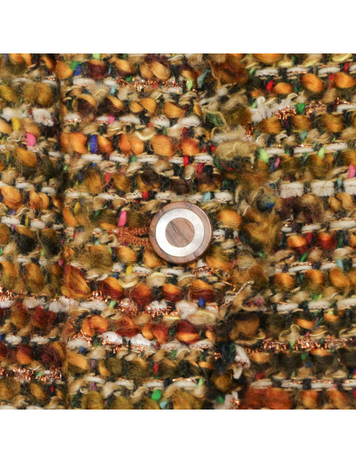 Veste T 42 CHANEL tweed fils d'or Aut 2003