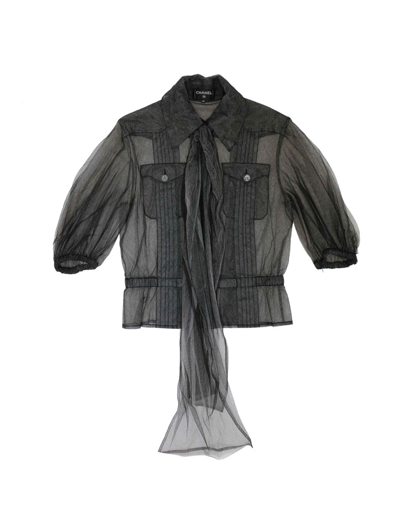 Blouse T38 CHANEL voile avec cravate