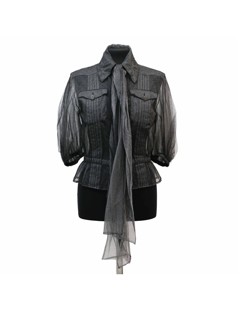 Blouse T38 CHANEL voile avec cravate
