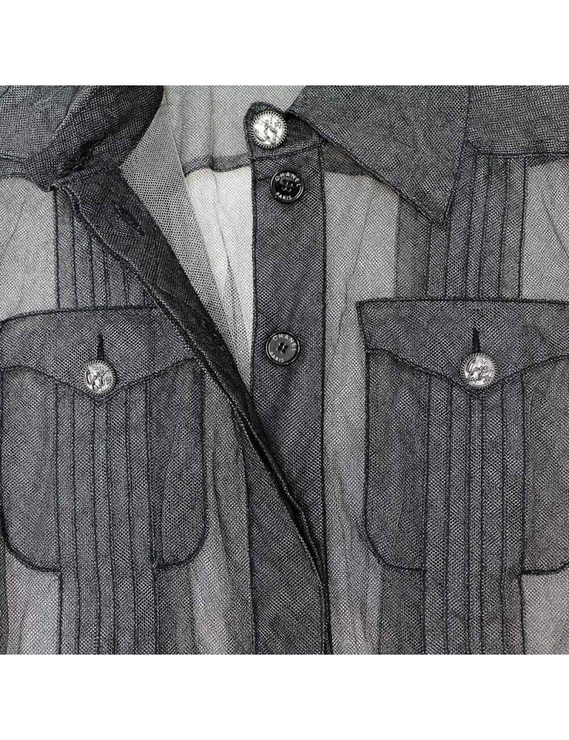 Blouse T38 CHANEL voile avec cravate