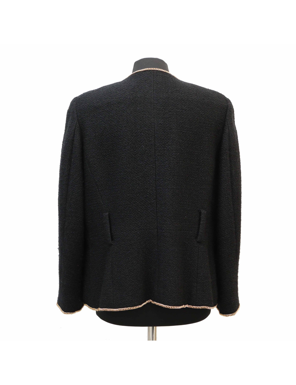 Veste 46 C HANEL tweed noir 