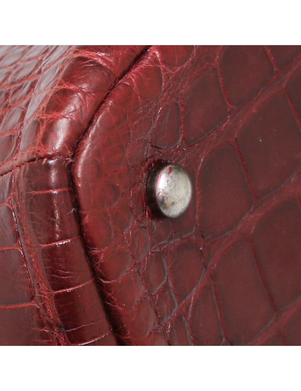 Chanel Paris - New york Burgundy crocodile Bowling Bag