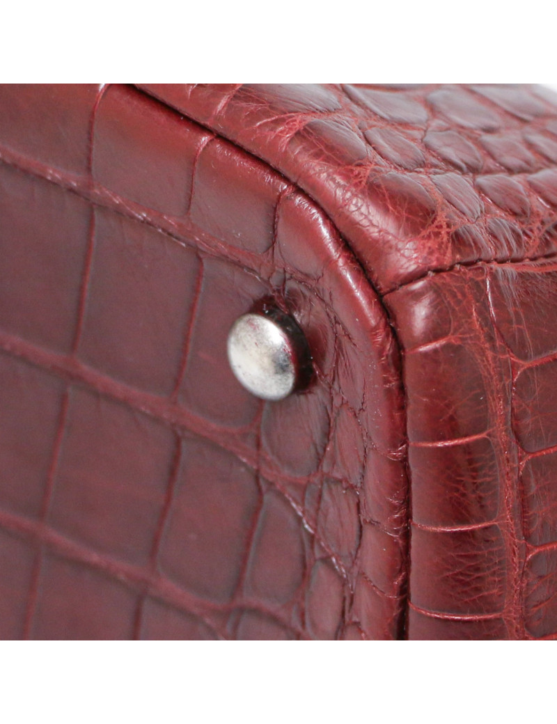 Sac Bowling PARIS-NYC CHANEL crocodile bordeaux