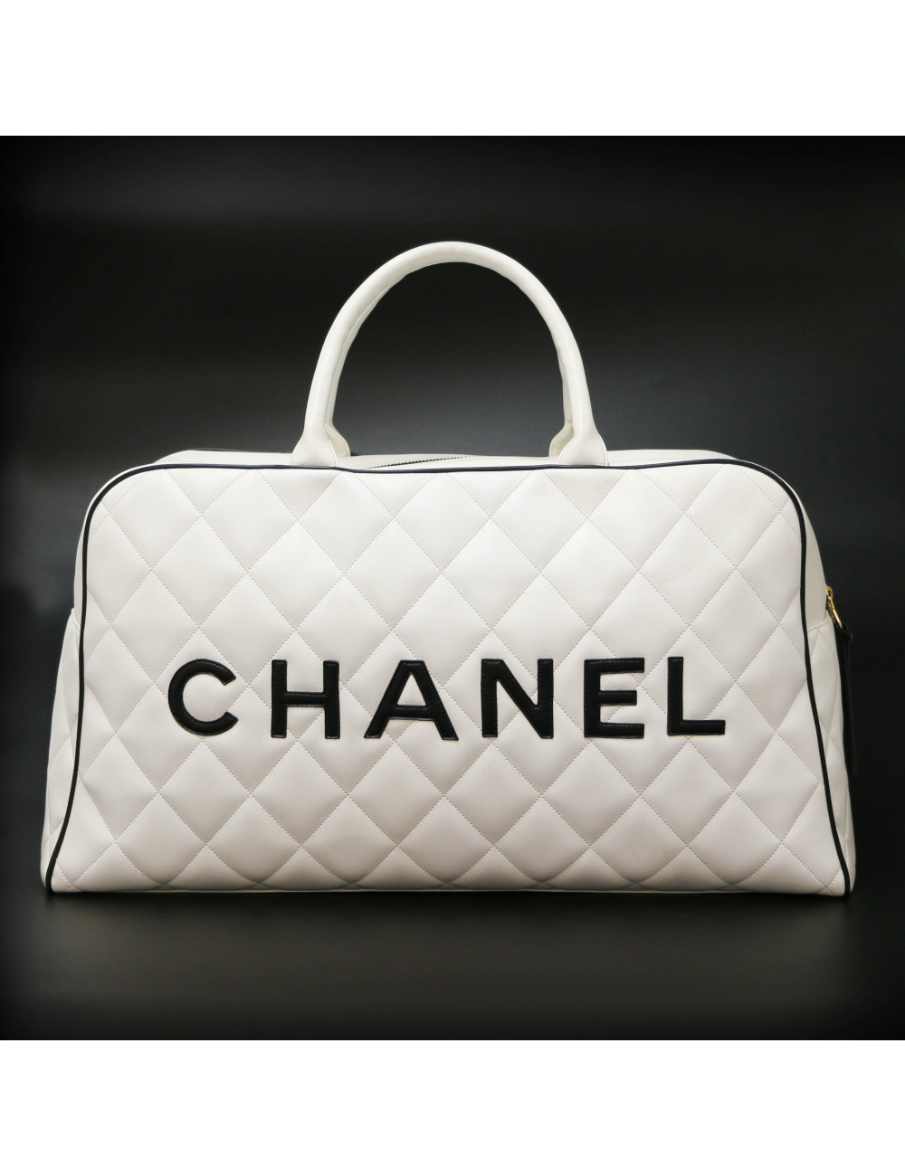 Sac Bowling CHANEL blanc voyage