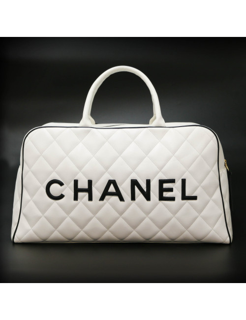 Sac Bowling CHANEL blanc voyage