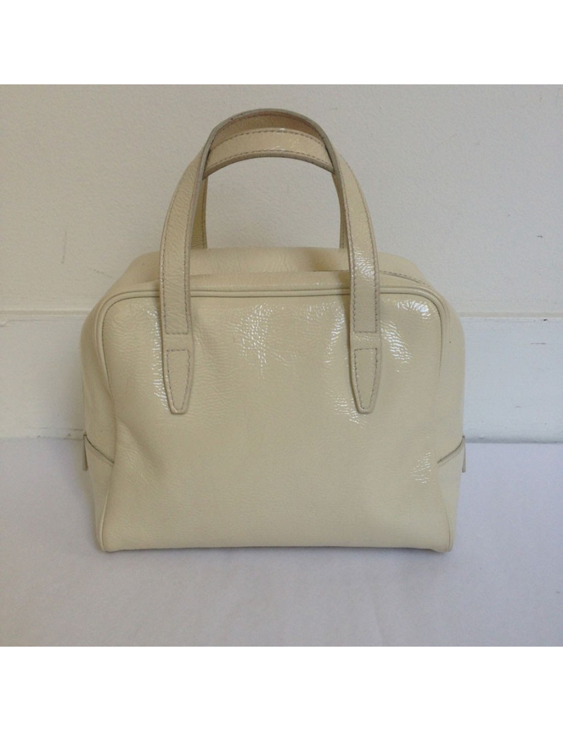 Petit sac YVES SAINT LAURENT cuir vernis crème