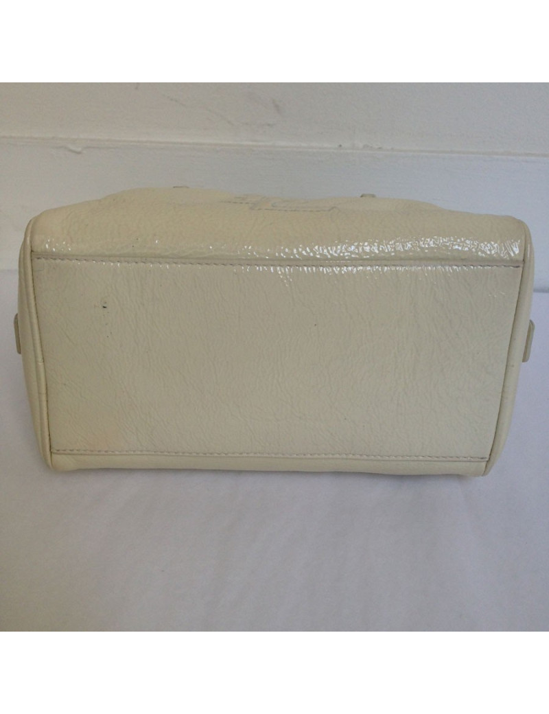 mini sac YVES SAINT LAURENT cuir verni crème