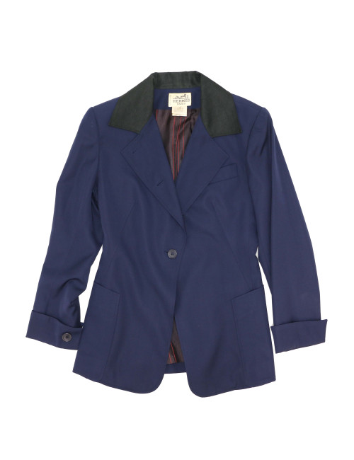 Tailleur HERMES bleu marine T38