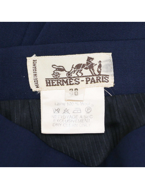 Tailleur HERMES bleu marine T38