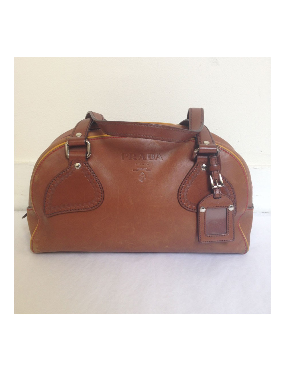 Sac PRADA cuir marron