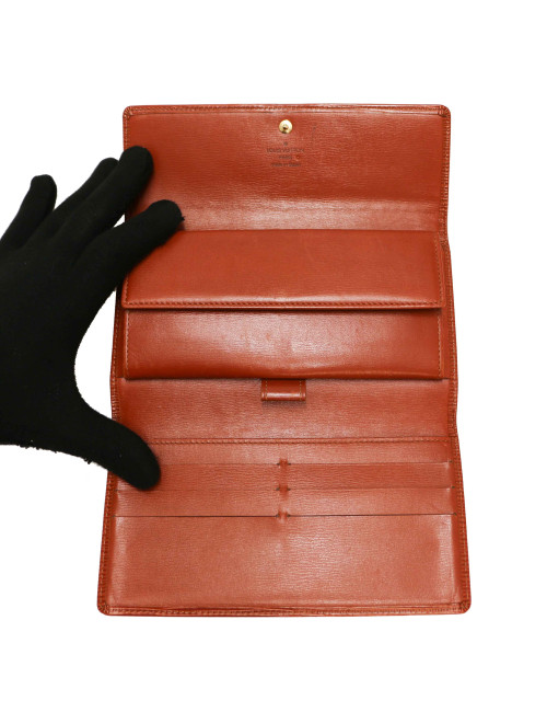 Compagnon LOUIS VUITTON cuir épi gold